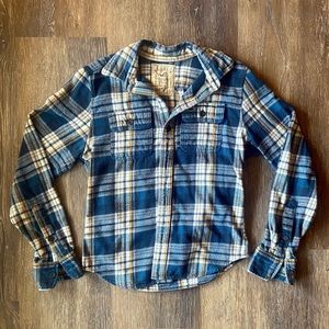 Vintage late 90’s Hollister Co. small flannel button-down